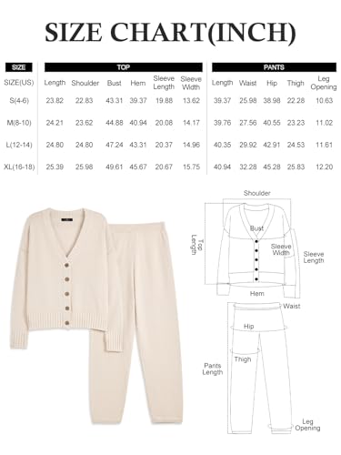LILLUSORY Womens 2 Two Piece Lounge Sets Sweater Matching Loungewear 2026 Fall Winter Fashion Airport Outfits Travel Clothes Trendy Cozy Comfy Cardigan Pant Sweat Suit Clothing Sweatsuit