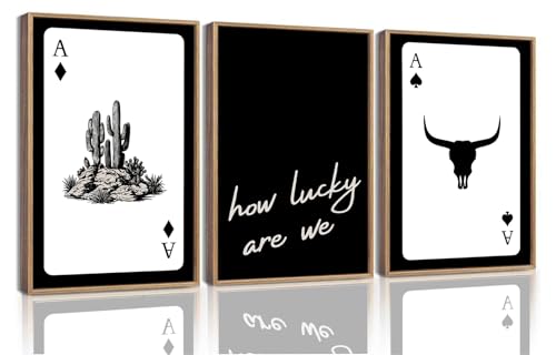 Mrysuart 3 Piece Western Wall Decor Rustic Cowboy Canvas Prints