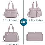 Sac à bandoulière pour femmes Toile Purse Grand Sac à main Sac à épaule avec sac à croix zippée avec plusieurs poches pour le travail de voyage