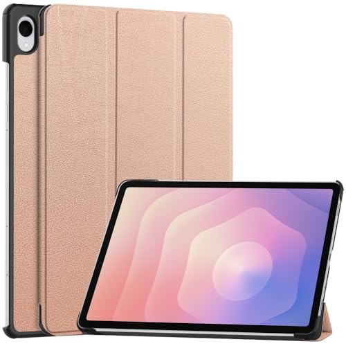 Étui Samsung Galaxy Tab S11 SM-X730 housse rabat intelligent support or rose