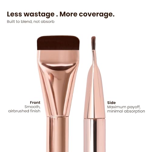 Image of Milagro Beauty Glass Skin Foundation Professional Brush (18) | Full Coverage & Finish| Ultra Soft Bristles | Easy Blending For Cream & Liquid Foundation Application