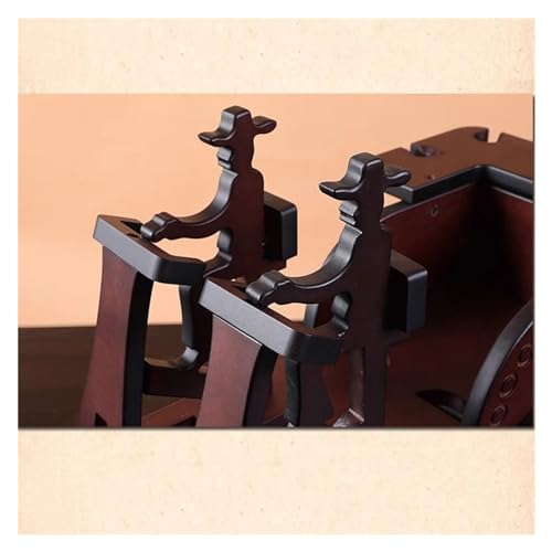 Soporte para botellas de vino de madera sólida miniatura 4