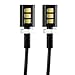 Yctze Lumière de plaque d'immatriculation de voiture de moto, 12V 3LED de moto universelle en aluminium LED Lampe universelle de lumière de boulon LED Lumières Feu arrière (Blanc)