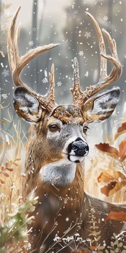 Peinture diamant bricolage wapiti 40x80cm contre le stress quotidien des adultes