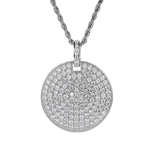 Collier de diamant simulé et pendentif glacé Hip Hop haut de gamme