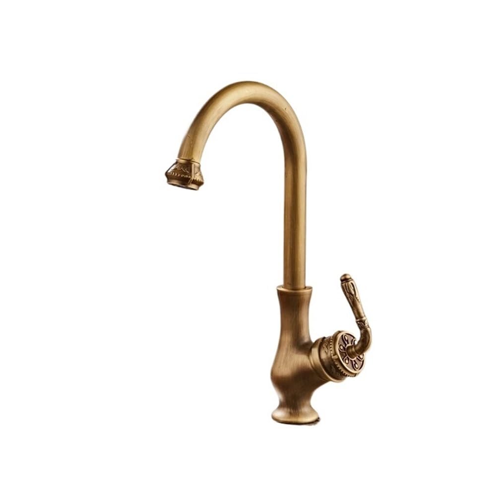 Robinet de lavabo chaud et froid à une main bronze antique mitigeur vasque XT-24