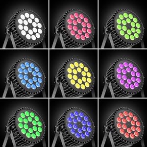 Luzes de palco LED Par Lights, Kiinsehtoq10Wx18 RGBW Uplight Efeito de iluminação de palco por DMX e