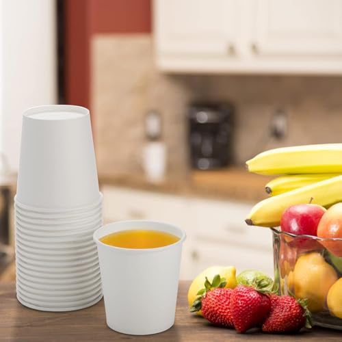 Tebery 300 Pack 6oz Paper Cups, 180ml Disposable Coffee & Tea Cups, Elegant Design Paper Cup for for Party, Camping, Picnic, Travel