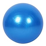 mothcattl Pelota de ejercicio, 45 cm, antiestallido con bomba, bola suiza para yoga, pilates, embarazo y fitness, color azul