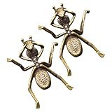 BESPORTBLE 2 Uds Adorno De Hormiga Figuras De Tortuga con Adornos Dorados Decoración De Mesa De Comedor Estatua De Tortuga Feng Shui Mini Estatua Estatuilla De Animal Coleccionable Adorno