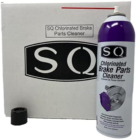 SQ Chlorinated Brake Parts Cleaners, Non-Flammable, 12 Pack, 19 OZ per can, not for use in CA and NJ