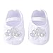 Kid House Slipper Girl Baby Shoes Fashion Soft Sole Toddler Shoes Pearl Dress Flower Princess Shoes (White, 4.5 Infant)