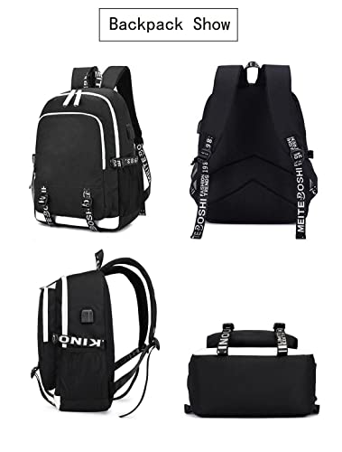 Timmor Magic Anime Jujutsu Backpack With Usb Charging Port, School Bookbags Over 8 Years Old.(Black1) #TOP3