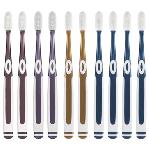 Cabezal de cepillo de dientes de silicona TPU para adultos, limpieza dental diaria en pack de 10
