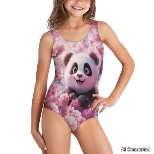 Image of Girls One Piece Swimsuits Sleeveless Lightweight Bathing Suit Beach Swim Suit Quick Dry Swimwear 5-14 Y