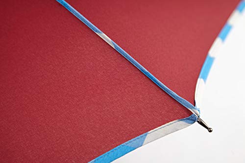 GOTTA Paraguas Largo de Mujer. Antiviento y automático, con Forma cúpula. Vivo Estampado y Tejido Liso - Rosa