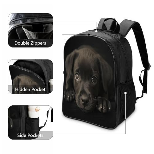 Mochila Infantil Labrador Evita Caídas de Tirantes con Correa de Pecho Ajustable 3D 3