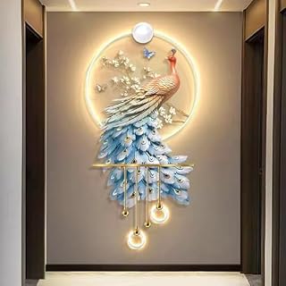 3D Wall Art, LED Illuminated Room Decor for Bedroom, Living Room, Hallway - Creative Large Sculptures