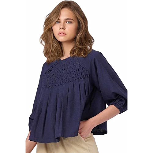 Image of ONLY Solid Rayon Round Neck Womens Top (SS22ON15271507-P)