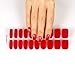 Adesivi per unghie in gel impermeabili, 20 Adesivi in strisce di smalto per unghie rosso, Adesivo per unghie in gel autoadesivo, Colore Classico Smalto Unghie con strumenti per unghie, per donne