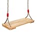 Fun Tree Swing Outdoor Wooden Hanging Swings for Kids to Adults, 220 lbs Capacity with Nylon Rope