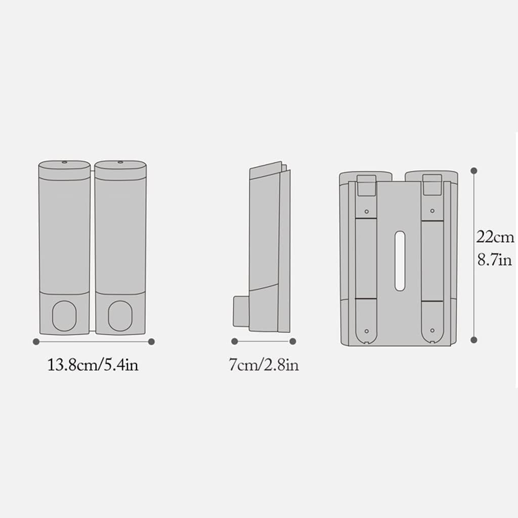 Wall Mounted Soap Dispenser Transparent Plastic Shower Liquid Dispenser for Bathroom Press Dispensing Bottle