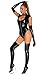 Panegy Women's Metallic Leotard Zip Front Leather Bodysuit Cut Out Bodycon Clubwear Catsuit Shiny Lingerie Costume Stretch Leather Unitard Black US S