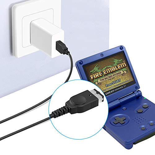 Image of Funturbo GBA SP Charger Cable, Gameboy Advance SP Charging Cord NDS Charger Cord for Original Nintendo DS USB & Power Cable 3.9 ft (2 Pack)
