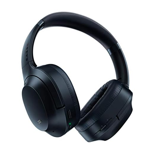 Razer Opus Active Noise Cancelling ANC Wireless Headphones: THX Audio Tuning - 25 Hr Battery - Bluetooth 4.2 & 3.5mm Jack Compatible - Auto Play/Auto Pause - Carrying Case Included - Midnight Blue