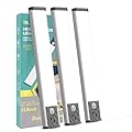 Under Cabinet Lighting, Equipped with Motion Sensor, 11.8" Rechargeable Battery Operated?3-Level Adjustable Brightness, 3 Pack Magnetic Under Counter Lights for Kitchen, Closet, Pantry