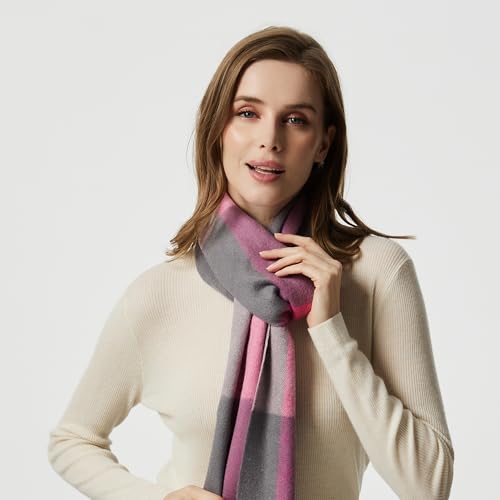 EURKEA Cashmere Wool Long 2024 Plaid Tartan Winter Scarf for Women, Warm & Soft & Cozy, Gift Ready3