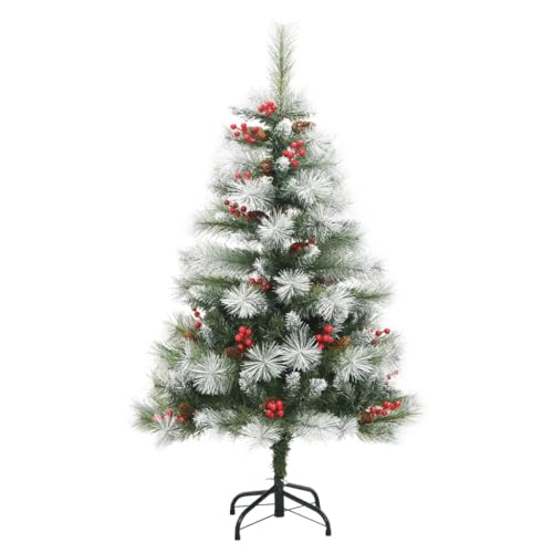Árbol de Navidad artificial elegante con adornos de piñas naturales 2