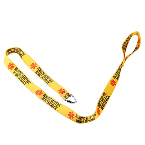 Emergency Medical Alert Dog Leash Diabetic Alert Dog Do Not Separate Dog Leash Walking Training Dog Leashes Dog Owner Pet Lover Gift (Diabetic Alert Dog-YE) - Image 4