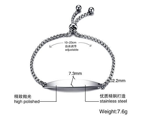 Lifashion Cl Stainless Steel Personalized Customized Medical Alert Id Sos Emergency Link Identification Bracelet For Men Women,Free Engraving Customised #TOP1