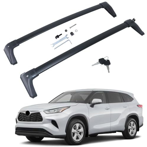 Black Cargo Roof Rack Cross Bars for Toyota Highlander