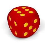 Volley Dados de Espuma con Puntos avellanados, 160 x 160 x 160 mm, Color Rojo