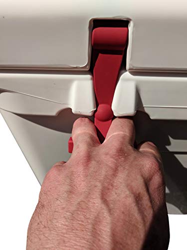 BEAST COOLER ACCESSORIES - Crimson Replacement Lid Latches (2-Pack) Compatible with Yeti & RTIC Hard Coolers - Larger, More Durable, Ergonomically Improved Design in Crimson