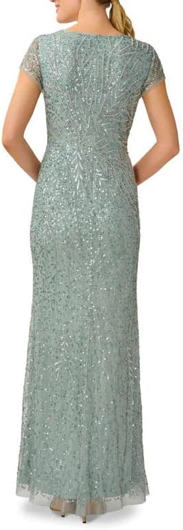 Adrianna Papell Womens Beaded Mermaid GownSpecial Occasion Dress - Image 8