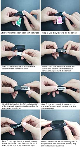 Premium Hydrogel Screen Protector For Fossil Hybrid Smartwatch Hr , 6Pcs Smart Watch Transparent Soft Tpu Protection Film (Not Tempered Glass) [Full Coverage] [Clear Hd] [Anti-Bubble] [Case Friendly] #TOP1