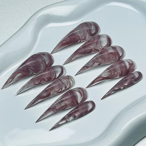 Handmade Medium–Long Dragon Claw Press-On Nails for bold gothic and