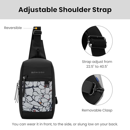 Image of Sherpani Metro, Reversible Anti-Theft Sling Bag, 5L Travel Crossbody Backpack, Chest Purse for Travel, Hiking, or Everyday