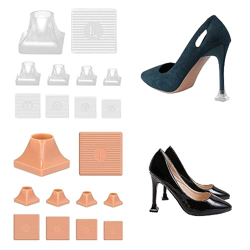 Image of Heel Protectors Heel Caps for High Heels Boot Heel Replacement for Women Walking on Grass Non-Slip Heel Covers