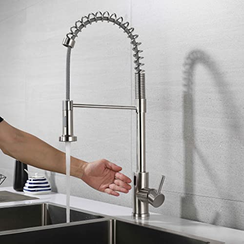 Gangang Torneira de cozinha sem toque Sensor de movimento Torneiras de cozinha com pulverizador de p