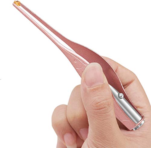 耳かき ライトLEDライト付き みみかき ピンセット 耳掃除 子供用 ステンレス製 ミミ光棒 イヤークリーナー 家庭用 子供用 収納ケース付 ピンセット(ピンク-１点)