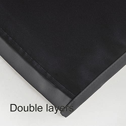 Lemomo 100% Blackout Curtains With Black Lining/52 X 84 Inch/Set Of 2 Panels Thermal Insulated Room Darkening Curtains For Bedroom, Frost Grey #TOP5