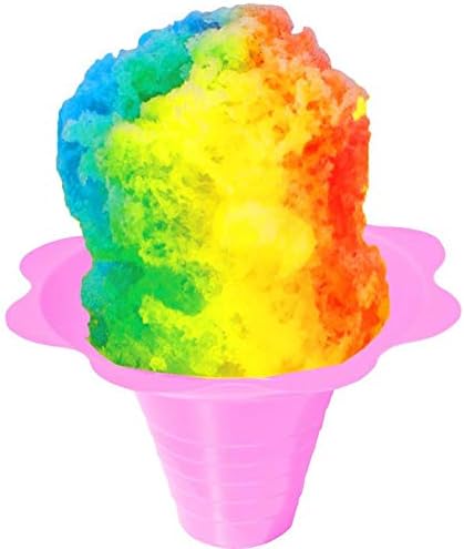 Hypothermias Flower Cups for Serving Shaved Ice or Snow Cones, Medium 8 Ounce, Case of 500