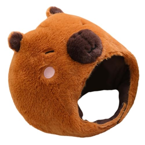 LIFKOME Chapeau Capybara En Peluche Pour FêTe Et Cosplay Accessoire Photo Et Costume De DéGuisement Pour Adultes Et Adolescents