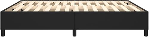 Miniatura 7 de GOLINPEILO Base de cama con somier color negro 72 x 839 pulgadas piel sintética California King peso 63052 libras