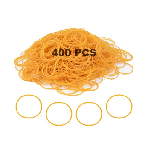 400 elastici robusti e gialli, resistenti alle alte temperature, perfetti per forniture per ufficio, uso industriale, scuola, casa, artigianato e altro ancora, dimensioni 38 mm