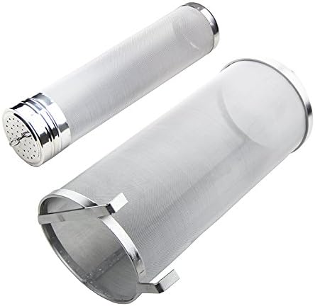 Brew Filter/Dry Hopper Combo Stainless Steel 304 Homebrew Beer Hop Spider 14" x 6" Hopper Spider + 70mm x 300mm Filter